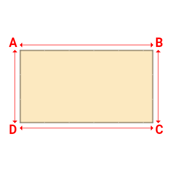 Bâche plate rectangle sur mesure en Membrane PVC 670gr/m² Beige ral 1015 - 5.40x2.96m