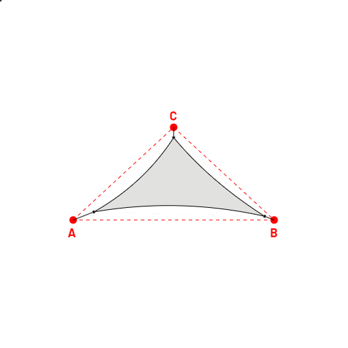 Voile d'ombrage triangle en Soltis Perform 92 nuage 92-50272 - 4,99x3,51x3,19m