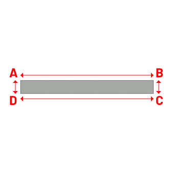 Bâche plate rectangle sur mesure en Membrane PVC 670gr/m² Gris clair RAL 7038 - 25.00x2.50m