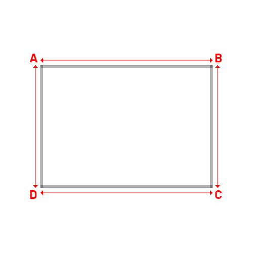 Bâche plate rectangle sur mesure en Membrane PVC 670gr/m² Blanc RAL 9016 - 3.40x2.42m