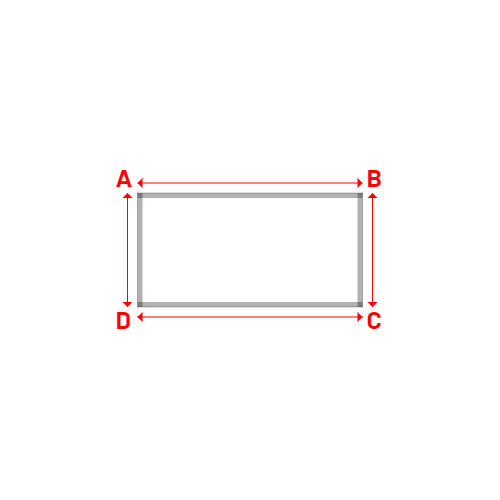 Bâche plate rectangle sur mesure en Membrane PVC 670gr/m² Blanc RAL 9016 - 2.25x1.14m