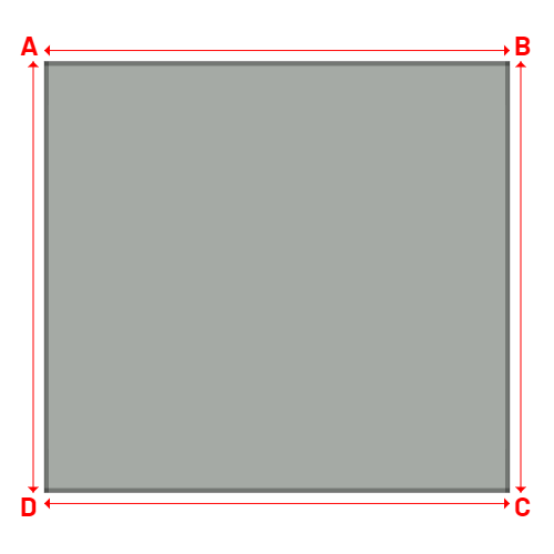 Bâche plate rectangle sur mesure en Membrane PVC 670gr/m² Gris clair RAL 7038 - 5.40x5.00m