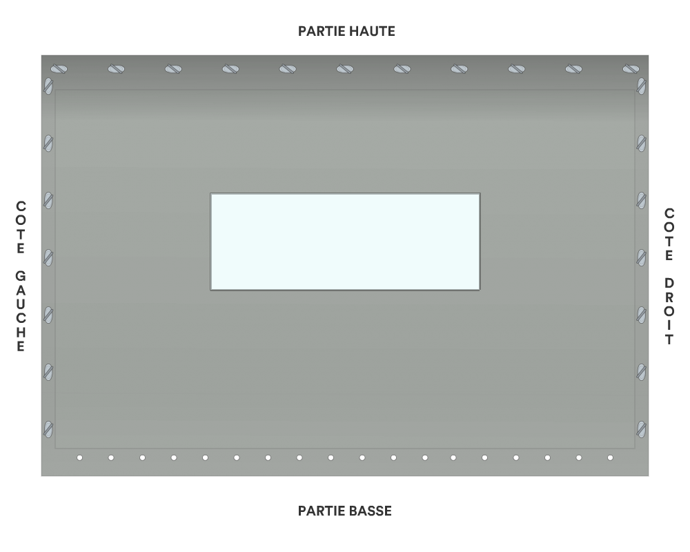 Bâche de façade pour mobil-home