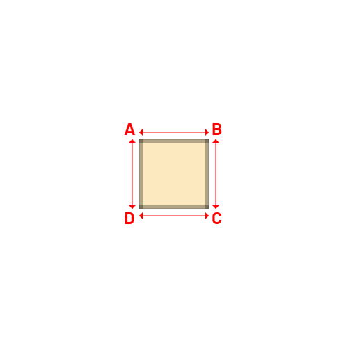 Bâche plate rectangle sur mesure en Membrane PVC 670gr/m² Beige ral 1015 - 1.00x1.00m