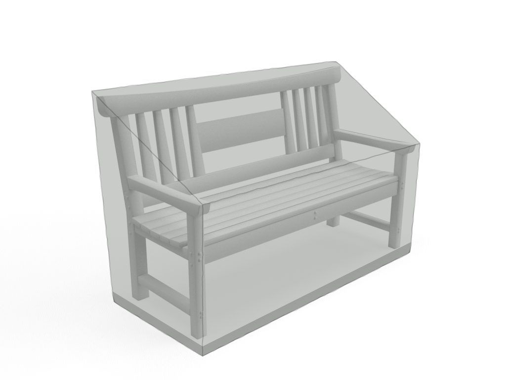 Banc de jardin en Membrane PVC 670gr/m² - Etanche Gris clair RAL 7038