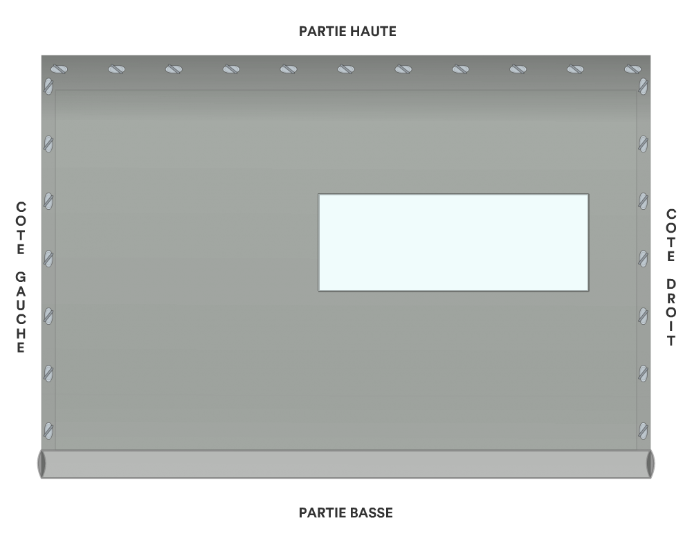 Bâche de façade pour mobil-home