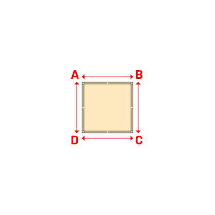 Bâche Rectangle en Membrane PVC 670gr/m² - Etanche Beige ral 1015 - 1.00x1.00m