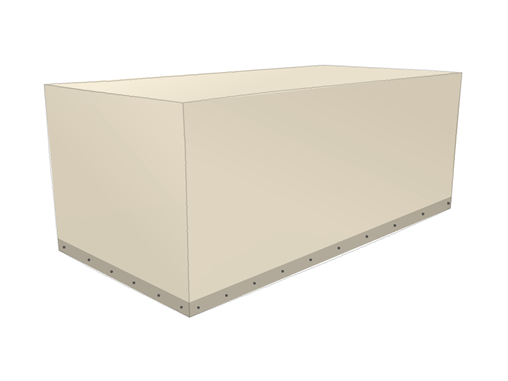Housse Rectangle en Membrane PVC 670gr/m² - Etanche Beige ral 1015