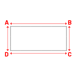 Bâche Rectangle en Membrane PVC 670gr/m² - Etanche Blanc RAL 9016 - 4.60x2.00m