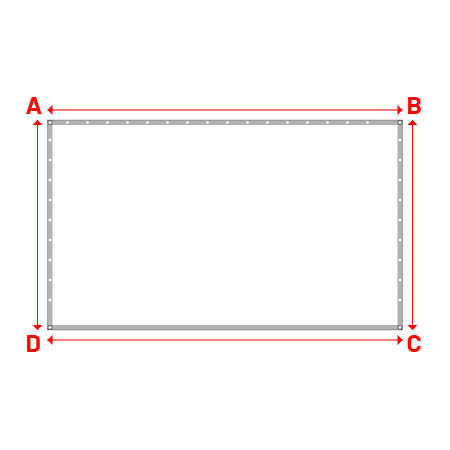 Bâche Rectangle en Membrane PVC 670gr/m² - Etanche Blanc RAL 9016 - 3.55x2.10m
