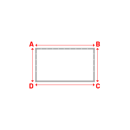 Bâche Rectangle en Membrane PVC 670gr/m² - Etanche Blanc RAL 9016 - 2.05x1.17m