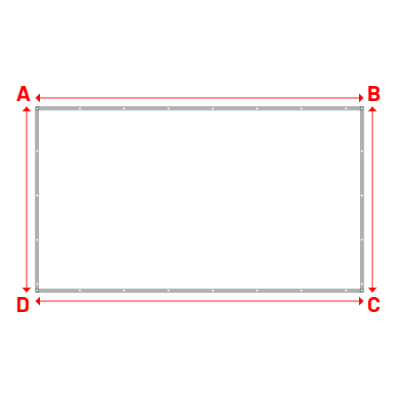 Bâche Rectangle en Membrane PVC 670gr/m² - Etanche Blanc RAL 9016 - 4.60x2.60m
