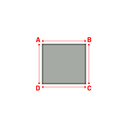 Bâche Rectangle en Bâche 670gr/m² - Fabrication Française - Etanche Gris clair RAL 7038 - 1.55x1.42m