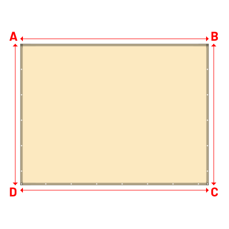 Bâche Rectangle en Bâche 670gr/m² - Fabrication Française - Etanche Beige ral 1015 - 4.00x3.00m