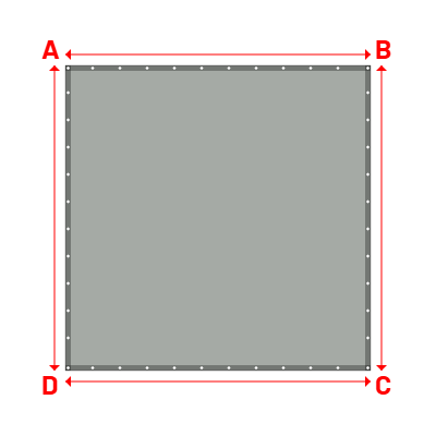 Bâche Rectangle en Protect 670 : La référence en matière de protection étanche Gris clair RAL 7038 - 2.80x2.80m