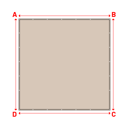 Bâche Rectangle en Soltis Horizon 86 Beige sablé 86-2135 - 3.20x3.20m