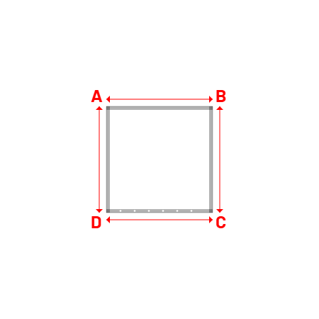 Bâche Rectangle en Protect 670 : La référence en matière de protection étanche Blanc RAL 9016 - 1.50x1.50m