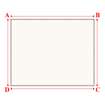 Bâche Rectangle en Soltis Perform 92 Blanc 92-2044 - 4.00x3.20m