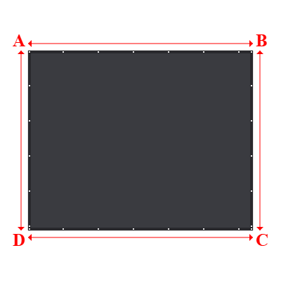 Bâche Rectangle en Soltis Perform 92 Anthracite 92-2047 - 4.00x3.20m