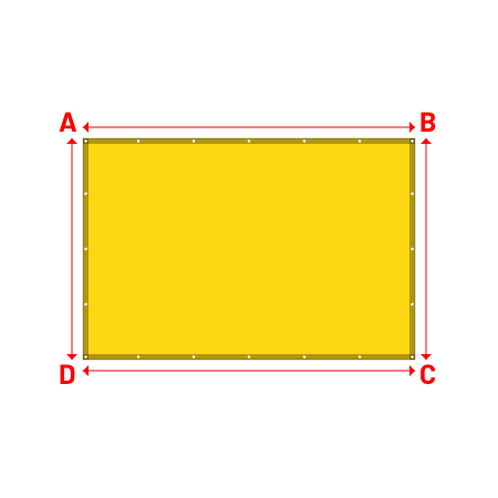 Bâche Rectangle en Solar 590 : bâche spéciale protection solaire & grand choix de coloris Bouton d'or - 502V3-2166C - 3.00x2.00m