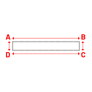 Bâche Rectangle en MaxiProtect 900 : Protection & grammage renforcé Blanc - 3.62x0.50m