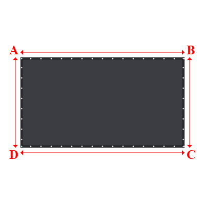 Bâche Rectangle en Soltis Horizon 86 Anthracite 86-2047 - 3.42x1.88m