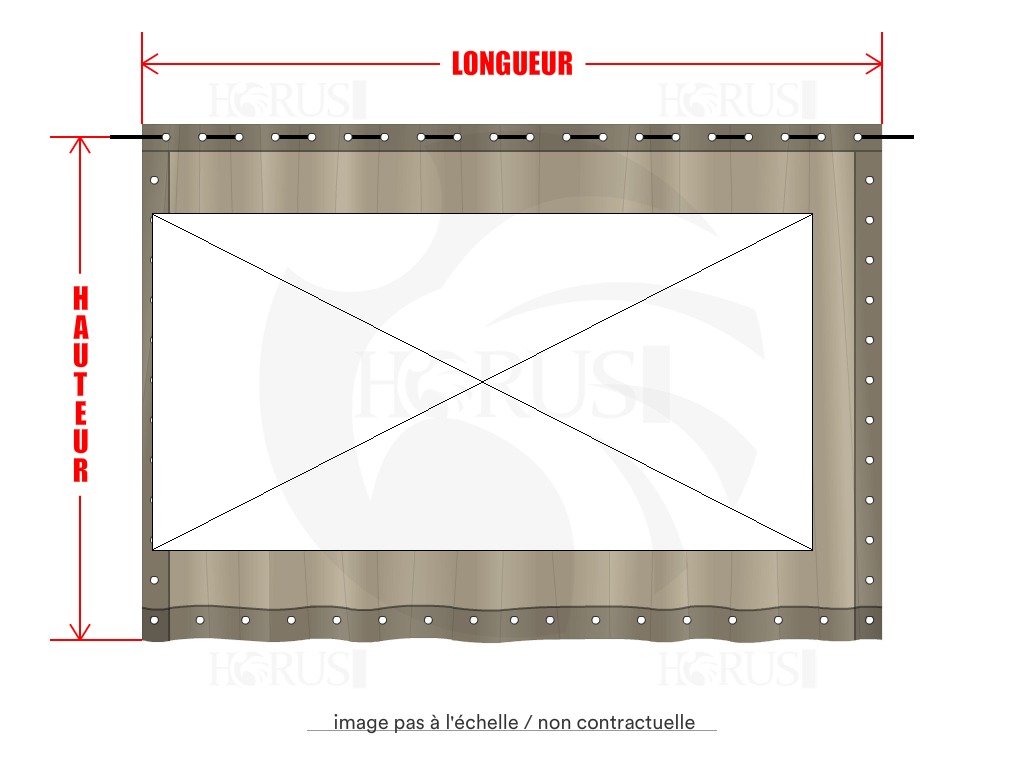 Rideau de séparation sur mesure en Protect 670 : La référence en matière de protection étanche Beige ral 1015 - 4.5x2m