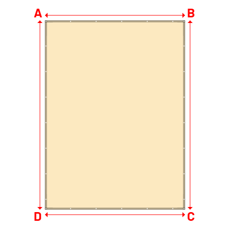 Bâche Rectangle en Protect 670 : La référence en matière de protection étanche Beige ral 1015 - 3.70x5.00m