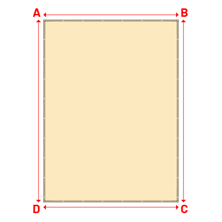 Bâche Rectangle en Protect 670 : La référence en matière de protection étanche Beige ral 1015 - 3.70x5.00m