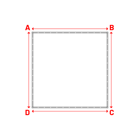 Bâche Rectangle en Protect 670 : La référence en matière de protection étanche Blanc RAL 9016 - 2.45x2.45m
