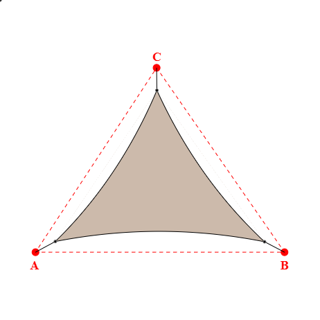 Voile d'ombrage triangle en Soltis Lounge 96 Sandy beige 96-2135 - 6,04x5,36x5,25m
