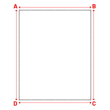 Bâche Rectangle en Protect 670 : La référence en matière de protection étanche Blanc RAL 9016 - 4.00x5.00m