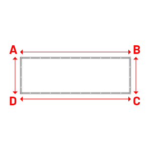 Bâche Rectangle en Protect 670 : La référence en matière de protection étanche Blanc RAL 9016 - 3.00x1.00m