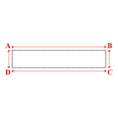 Bâche Rectangle en Protect 670 : La référence en matière de protection étanche Blanc RAL 9016 - 4.15x0.80m