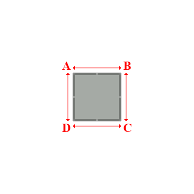 Bâche Rectangle en Protect 670 : La référence en matière de protection étanche Gris clair RAL 7038 - 1.00x1.00m