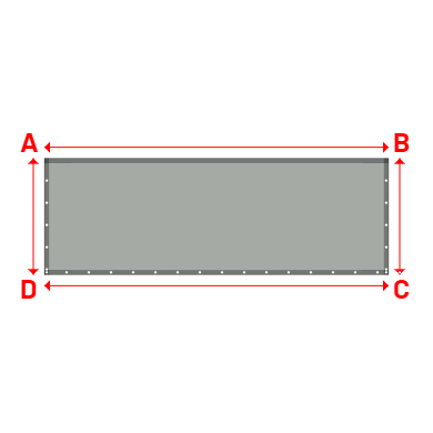 Bâche Rectangle en Protect 670 : La référence en matière de protection étanche Gris clair RAL 7038 - 3.70x1.25m