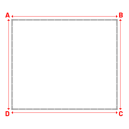 Bâche Rectangle en Protect 670 : La référence en matière de protection étanche Blanc RAL 9016 - 3.87x3.30m