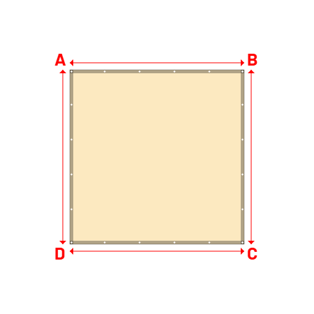 Bâche Rectangle en Protect 670 : La référence en matière de protection étanche Beige ral 1015 - 2.50x2.50m