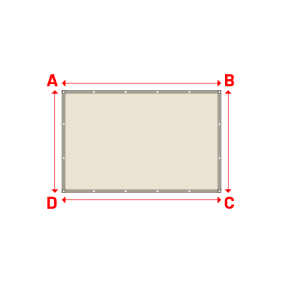 Bâche Rectangle en Protect 670 : La référence en matière de protection étanche Blanc perlé RAL 1013 - 2.25x1.45m