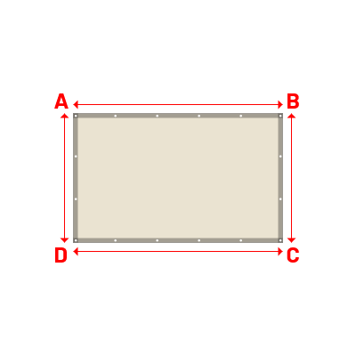 Bâche Rectangle en Protect 670 : La référence en matière de protection étanche Blanc perlé RAL 1013 - 2.35x1.45m