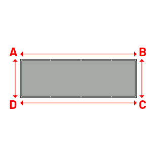 Bâche Rectangle en Protect 670 : La référence en matière de protection étanche Gris clair RAL 7038 - 2.85x0.95m