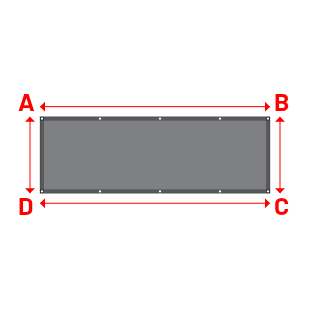 Bâche Rectangle en CoverEco 640 : une bâche simple & efficace Ecolac 640 - 7196 (RAL 7037) - 2.85x0.95m