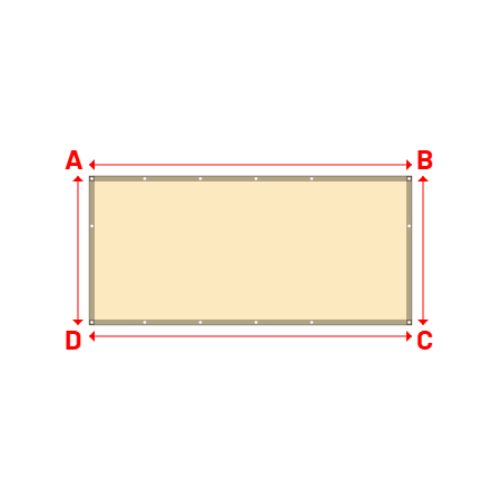 Bâche Rectangle en Protect 670 : La référence en matière de protection étanche Beige ral 1015 - 2.90x1.34m