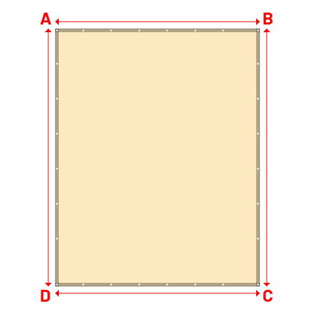 Bâche Rectangle en Protect 670 : La référence en matière de protection étanche Beige ral 1015 - 2.92x3.68m