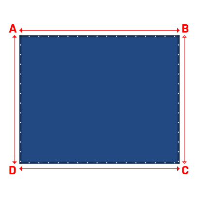 Bâche Rectangle en Solar 590 : bâche spéciale protection solaire & grand choix de coloris Bleu nuit - 502V3-2161C - 3.70x2.97m