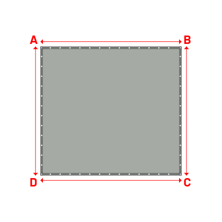 Bâche Rectangle en Protect 670 : La référence en matière de protection étanche Gris clair RAL 7038 - 2.86x2.61m