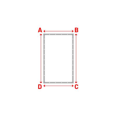 Bâche Rectangle en Protect 670 : La référence en matière de protection étanche Blanc RAL 9016 - 1.15x1.90m