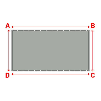 Bâche Rectangle en Protect 670 : La référence en matière de protection étanche Gris clair RAL 7038 - 3.20x1.70m
