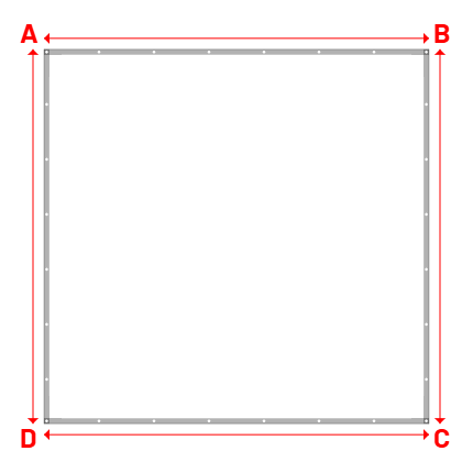 Bâche Rectangle en AustralMesh - Toile d'ombrage ajourée Blanc (112 AustralMesh) - 3.60x3.50m