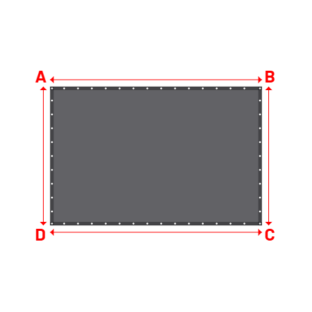 Bâche Rectangle en Solar 590 : bâche spéciale protection solaire & grand choix de coloris Béton - 502V3-2167C - 3.05x2.00m